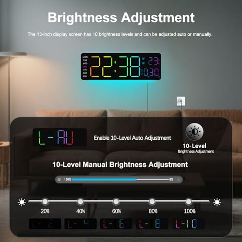 JoFomp LED Digital Clock Large Display - Image 5