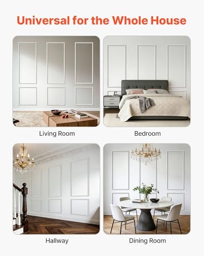 VEVOR Wall Molding 3 Pack, Wainscoting Panels Kit, Lightweight Paintable - Image 7