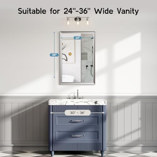 Brushed Nickel Bathroom Mirrors - Image 6