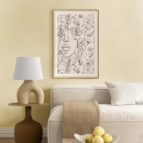 ASTRDECOR Abstract Framed Wall Art, Minimalist Boho Art Prints Women Portrait - Image 3