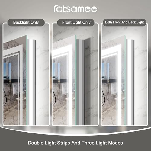 Ratsamee 28"x36" LED Bathroom Mirror - Image 3
