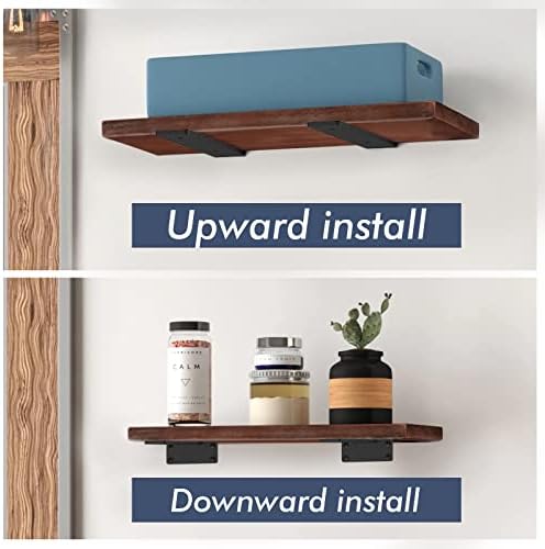 Starunder 8 Inch Floating Shelf Brackets, 6 Pack L‑Shape Shelf Supports - Image 3