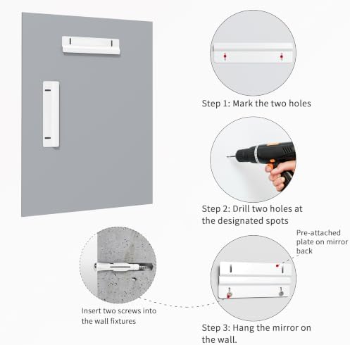 24x32 Inch Bathroom Mirrors for Over Sink, Frameless Mirrors for Wall - Image 6