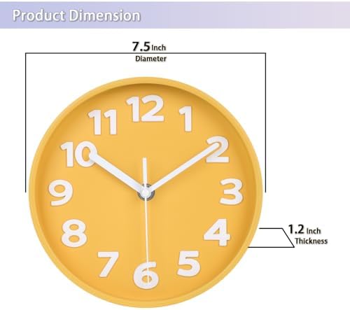 8 Inch Modern Dual‑Mode Clock, Wall Clock & Tabletop Clock - Image 6