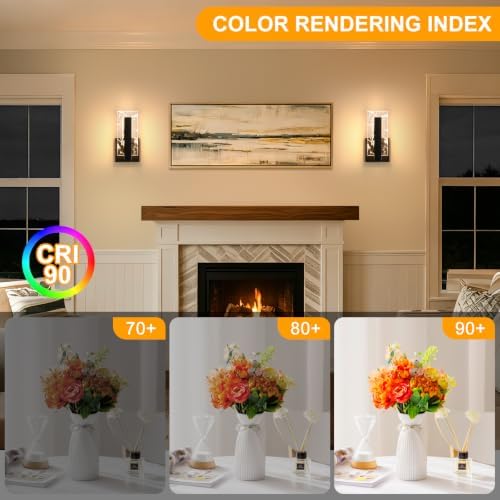LED Wall Sconces Set of Two, Hardwire Modern Wall Sconces, 3000K Warm White - Image 3