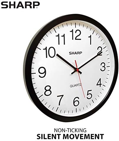 Sharp 14-Inch Battery Wall Clock, Silent Non-Ticking - Image 2