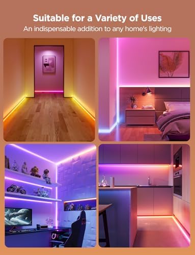 Govee Neon Rope Light for Wall Lining, 16.4ft RGBIC LED Lights for Bedroom - Image 5