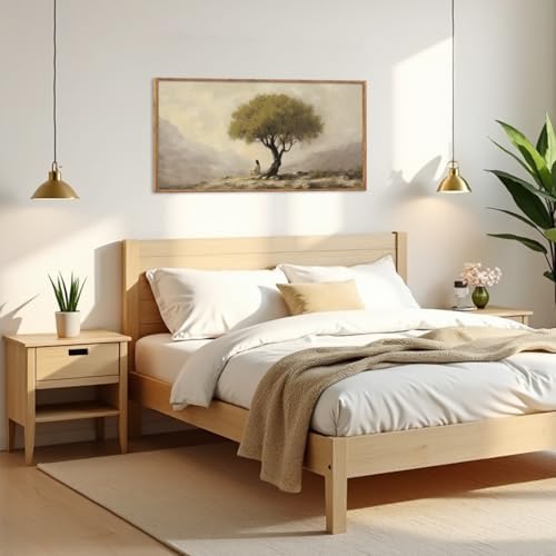 HLNIUC Jesus Sitting Under Olive Tree Canvas Wall Art, Religious Christian - Image 4