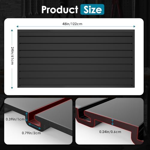 Brakki Slat Wall Paneling 2x4 Ft, Slatwall Garage Organizer Storage System - Image 4