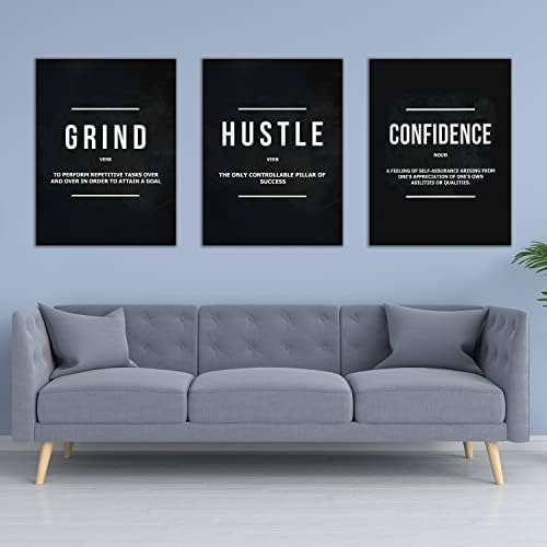 Yetaryy Motivational Poster Inspirational Wall Art 3 Pieces Canvas Painting - Image 2