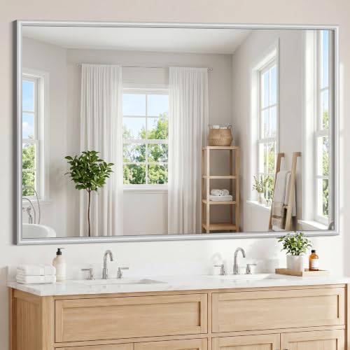 FORBATH Bathroom Mirror for Over Sink, 60x40 Inch Silver Wall Mirror by FORBATH