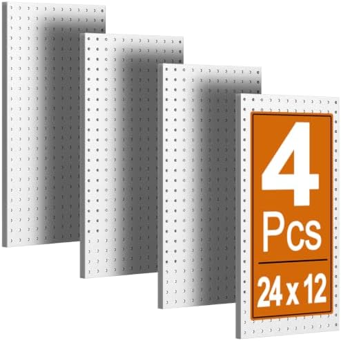 PBHEPJ 4 Pcs Metal Pegboard Panels, Includes Drywall Anchors and Screws Kits by PBHEPJ