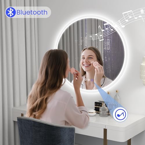 STARLEAD 28" Round LED Bathroom Mirror - Image 3