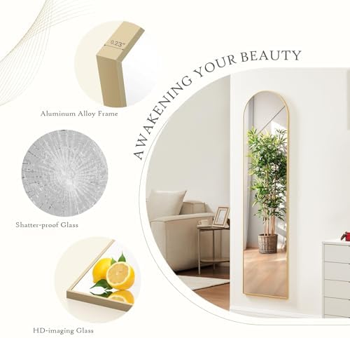 16"x59" Arched Mirror Full Length, Upgraded Body Wall Mirrors - Image 3