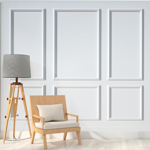 NeatiEase Peel and Stick Wall Molding Kit 6-Frame Premade, Ready-to-Assemble by NeatiEase