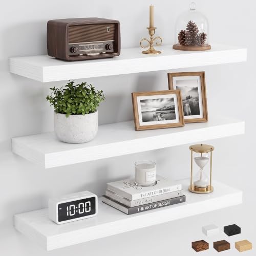 24 Inch Floating Shelves, 6.7" Deep Wall Shelves by Dreamland