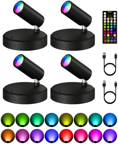 EZVALO RGB Indoor Spotlights, LED Accent Lights, Wall Decor Uplights. by EZVALO