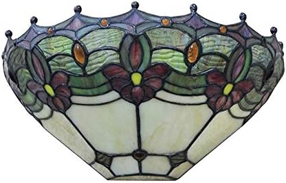 LITFAD Tiffany Style Wall Light Fixtures Floral Multi-Colors Hallway Wall Sconce - Image 2
