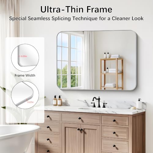 DESBING 40"x30" Bathroom Mirror - Image 4