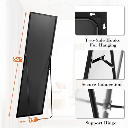 Sweetcrispy 56"x15" Full Length Mirror, Standing Full Body Mirror - Image 5
