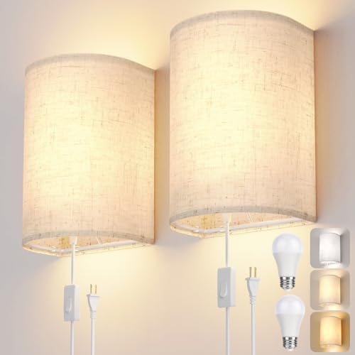 OCATO Plug in Wall Sconces Set of Two Wall Lights Lamp by OCATO