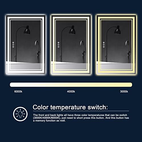 60x40 Inch LED Bathroom Mirror - Image 4