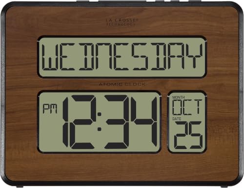 La Crosse Technology 513-1419-WA-INT Atomic Large Full Digital Calendar Clock by LaCrosseTechnology