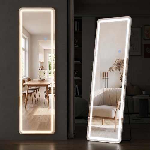 LED Mirror Full Length with Lights, 59.85"x15.75" Lighted Full Body Mirror by Unknown