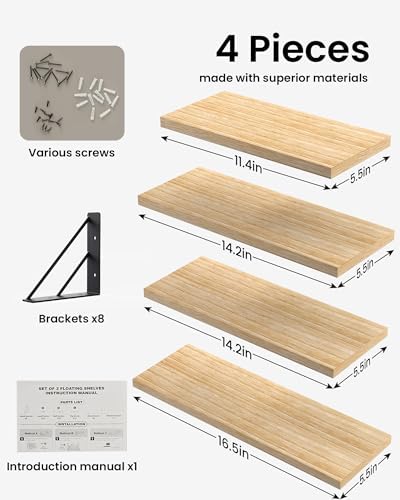 BAYKA Wall Mounted Floating Shelves - Image 4