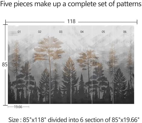 Abstract Forest Wallpaper Peel-and-Stick 85"x118" - Image 4