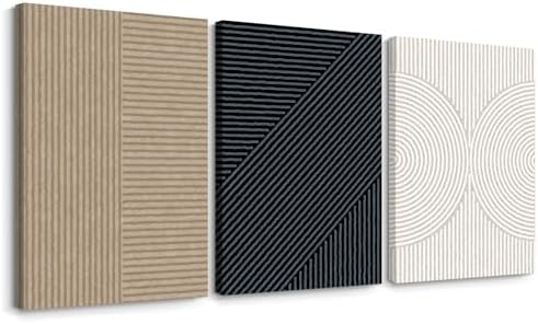 Modern Abstract Pictures Wall Art Boho Neutral Canvas Wall Art Minimalist Line by Youillne