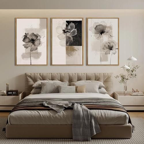 IARTTOP Large Framed Neutral Abstract Wall Art 24x36 Inch Oversized Modern - Image 3