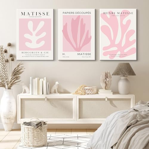 Pink Matisse Wall Art Prints Aesthetic Wall Decor Abstract Henri Matisse Canvas - Image 3