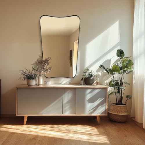 ANDY STAR 30x48 Inch Matte Black Mirror, Modern Bathroom Mirror in Premium - Image 6