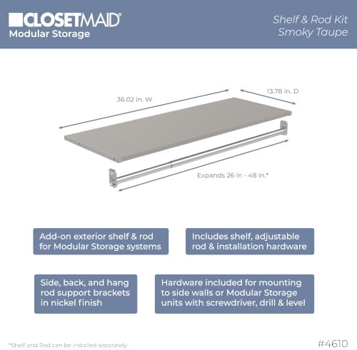 ClosetMaid Modular Storage Shelf and Hang Rod Kit - Image 3