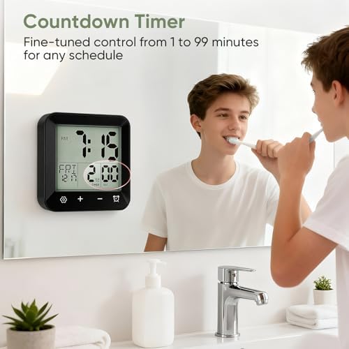 Digital Waterproof Shower Clock, Bathroom Kitchen Clock - Image 3