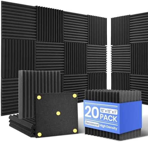 Focusound 20 Pack Sound Proof Foam Panels by Focusound