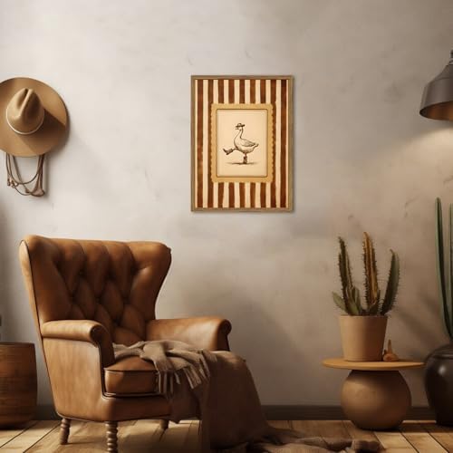 Funny Cowboy Goose Wall Art Silly Western Dancing Goose Wall Decor Painting - Image 5