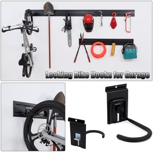 Slat Wall Accessories Garage Hooks Heavy Duty Slatwall Panel Hook Locking Bike - Image 3
