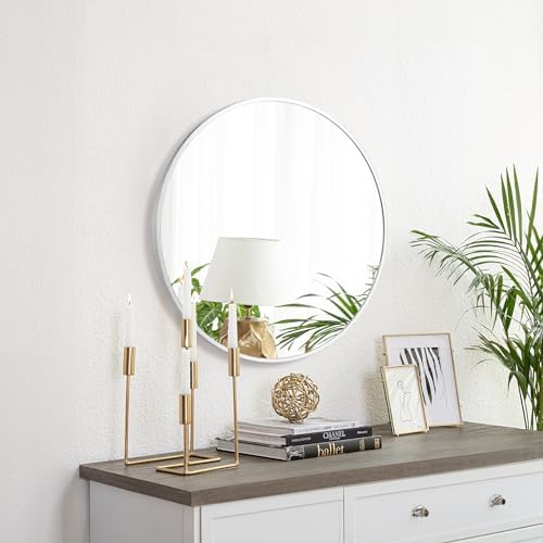 Silver Round Mirror 24 Inch, Wall Circle Mirror - Image 3