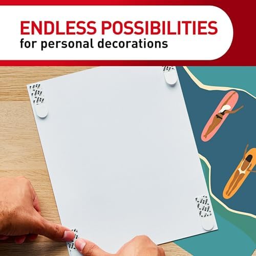 Command Small Poster Strips, 128 White Adhesive Strips, Damage-Free Hanging - Image 6