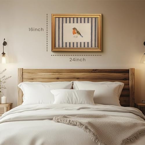 Vintage Gold Framed Bird Wall Art - Image 3