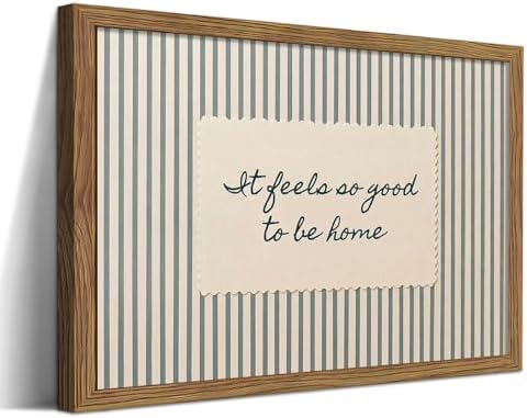 Framed Vintage Inspiring Canvas Wall Art, It Feels So Good to Be Home Canvas by Unknown