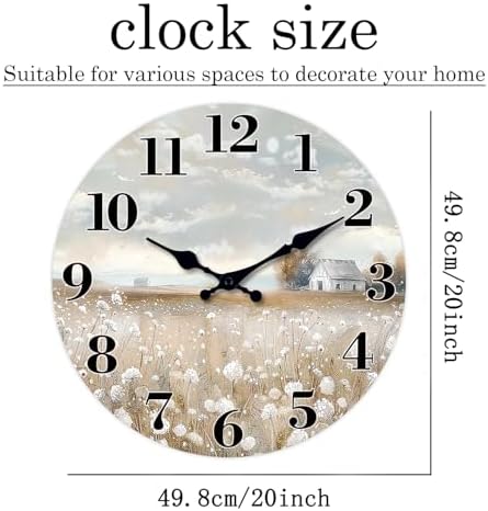 XFM Large Farmhouse Wall Clock for Living Room Decor 20 Inch - Image 6