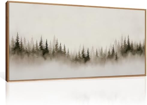 Aryroi Abstract Neutral Gray Forest Landscape Framed Canvas Wall Art Set by Aryroi
