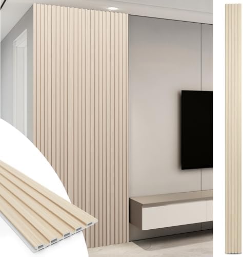 Art3d 108 x 6 Inch WPC Wood Slat Wall Panels, 3D Wall Accents by Art3d