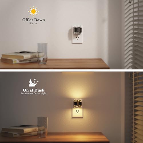 JandCase LED Night Light, Bubble Night Lights Plug into Wall Auto - Image 2