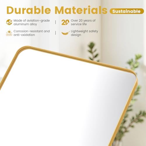 24" X 36" Gold Bathroom Mirrors - Image 3