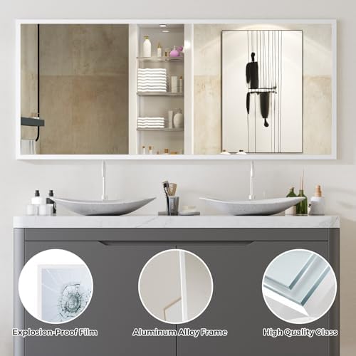 Koonmi 71"x30" Floor Mirror Full Length, Large Sliver Mirror - Image 4