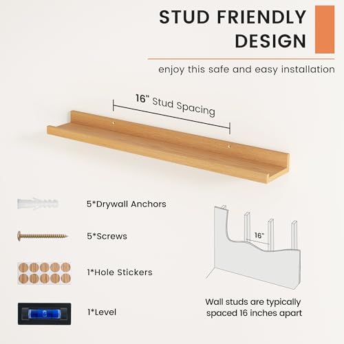 FLYJOE Picture Ledge Shelf, Floating Shelves - Image 5